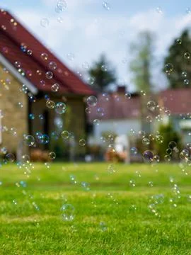 Suburban soap bubbles Stock Photos