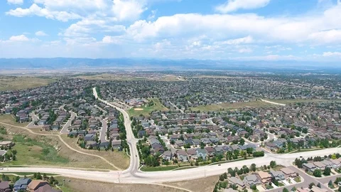 Suburban Sprawl Pan Video stock 91829071
