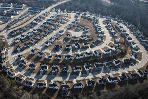Suburban sprawl Stock Photos