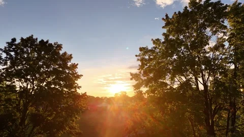 Suburban Sunset Stock Footage 278623645