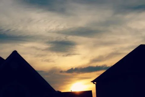 Suburban Sunset Stock Photos