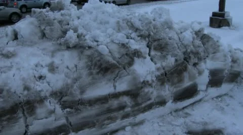 Suburban traffic-winter Stock Footage 49755407