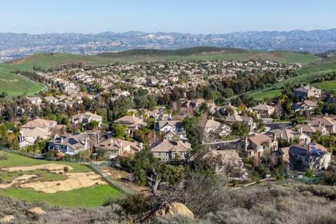 Suburban valley Stock Photos