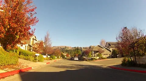 SUBURBIA FRONT VIEW 3 Stock Footage 35313589
