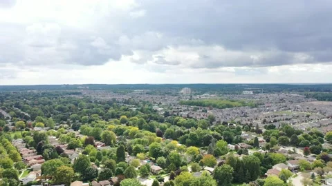 Suburbia from the sky Stock Footage 217786445