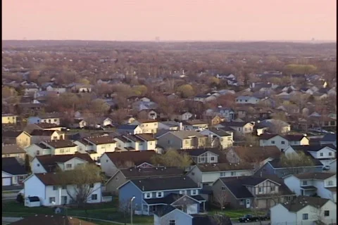 Suburbs Aerial Stock Footage 298480