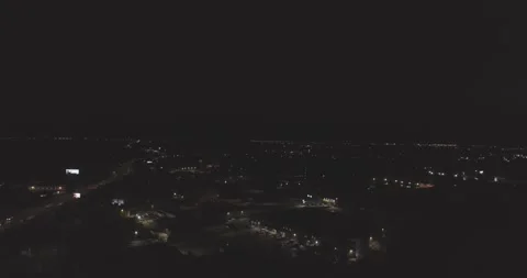 Suburbs at night - aerial view Stock Footage 146403091