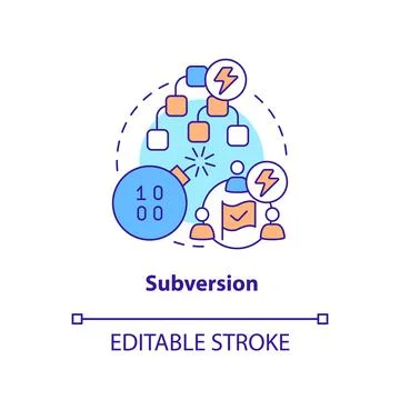 Subversion concept icon Stock Illustration