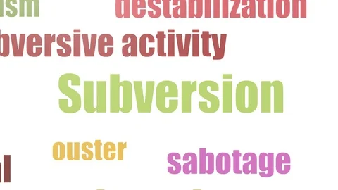 Subversion Word Cloud Animated On White Background 스톡 동영상 107226761