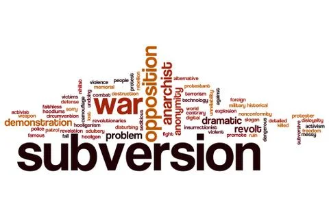 Subversion word cloud Stock Illustration