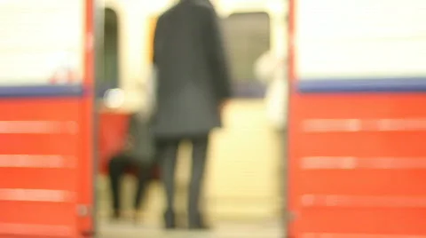 Subway 3 - door closing Stock Footage 742417