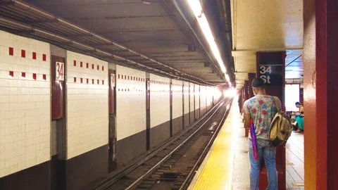 Subway at 34th st Stock Footage 169121200