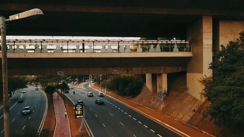 Subway above avenue Video stock 79485024