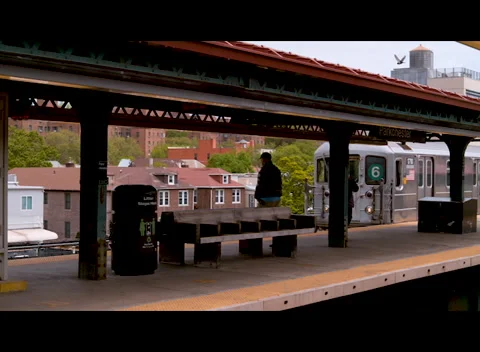 Subway Approaches Platform Slow Motion Stock Footage 277423173