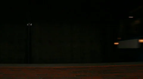 Subway Arrival in Profile Stock Footage 691855