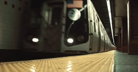 Subway Arrives 4k 스톡 동영상 46024588