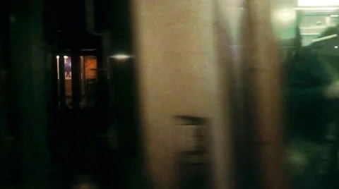 SUBWAY ARRIVES SLO MO Stock Footage 44305972
