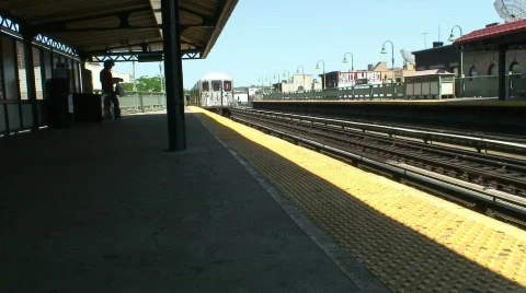 Subway arriving Stock Footage 768779