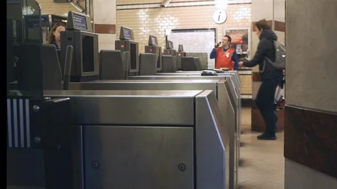 Subway Barriers Video stock 105617850