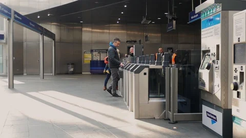 Subway barriers Video stock 105731257