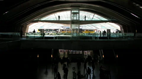 Subway bus and train station Видео 467896