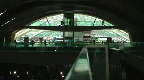 Subway bus and train station Stock Footage 11150552