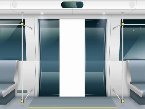 Subway car doors Stock Footage 76699139
