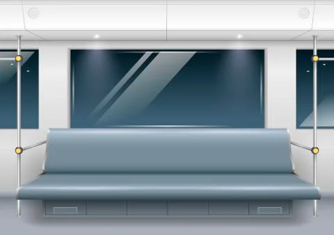 Subway car Interior Stock Illustration