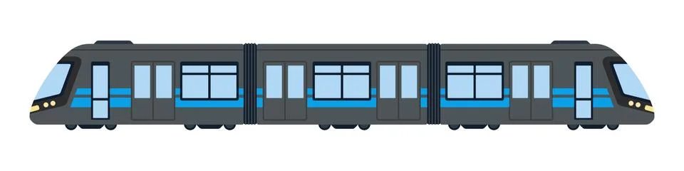Subway car vector flat isolated on white Stock Illustration