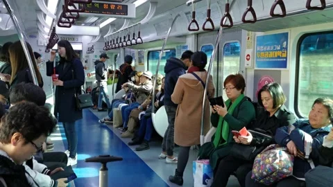 Subway Commuter Train Stock Footage 146326397