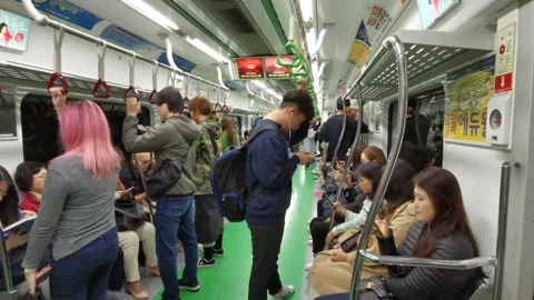 Subway Commuter Train Stock Footage 146326481