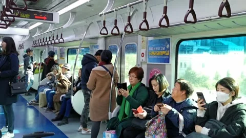 Subway Commuter Train Stock Footage 146326759