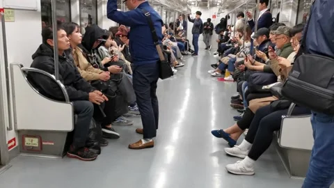 Subway Commuter Train Stock Footage 146326864