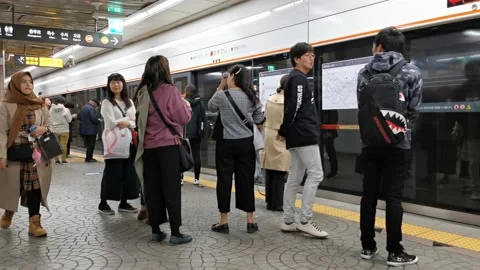 Subway Commuter Train Stock Footage 146326878