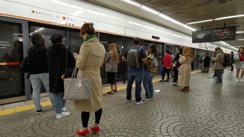 Subway Commuter Train Stock Footage 146326908