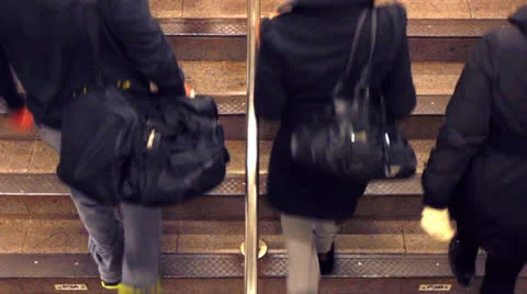 Subway Commuters - Aerial View Vídeos de archivo 22774129