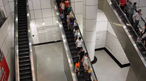 Subway commuters Video stock 24813336