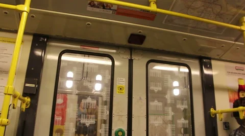 Subway doors closed Stock Footage 46955720
