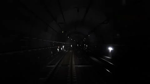 Subway effect 10-Front image of a fast subway driving at 10X speed- Stock Footage 146609530