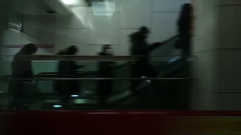 Subway Effect 12-Different background of the subway with normal speed starti Stock Footage 146609710