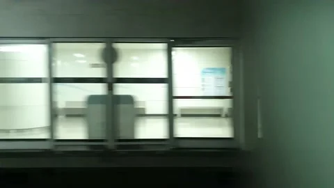 Subway Effect 13-Video of leaving while passing through the opposite subway Stock Footage 146609559