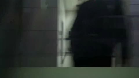 Subway Effect 6-Train departing from a clean and clean subway station- Stock Footage 146609420