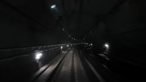 Subway effect 8- Full image of a subway running at a speed of 8X- Stock Footage 146609556