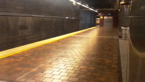 Subway elevator lift moving up from subway station Stock Footage 125949703