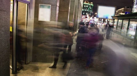 Subway enter timelapse motioon Stock Footage 59282472