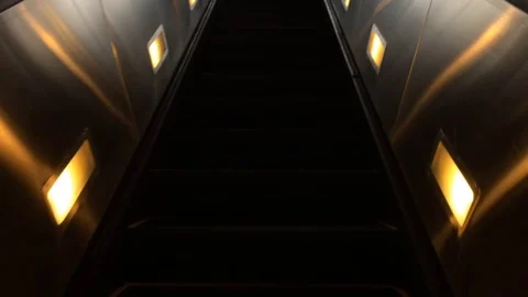 Subway Escalator Ascending Timelapse Stock Footage 97968244