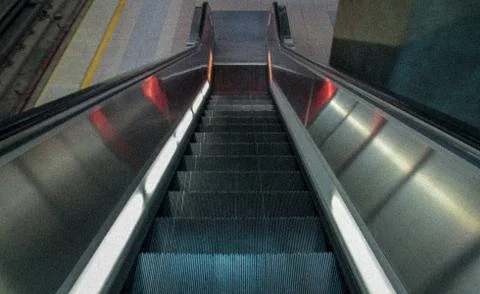 Subway escalator Foto stock