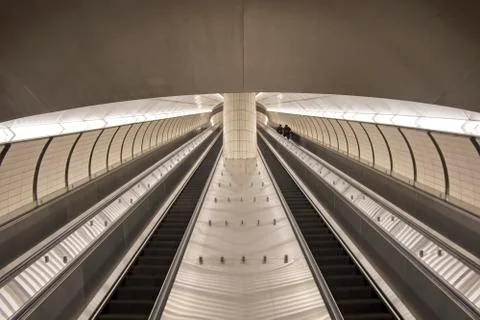 Subway escalator 스톡 사진