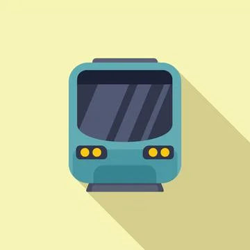 Subway fast metro icon flat vector. Rail transport Stock Illustration