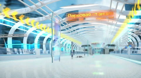 Subway of the future underground train new technologies 스톡 동영상 47374794